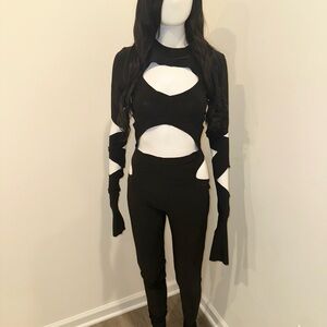 Norma Kamali Black Cutout Jumpsuit